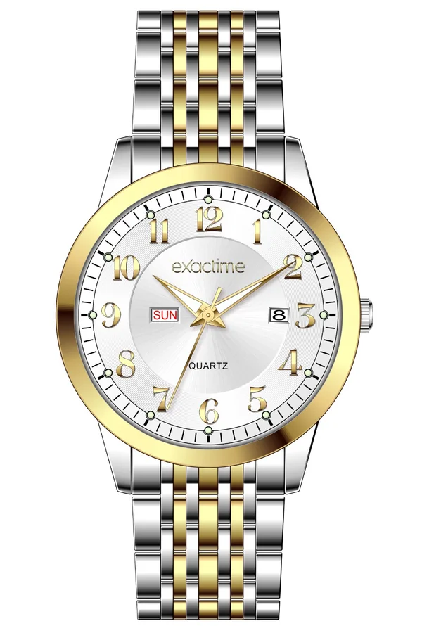 Exactime Reloj de Acero Bicolor Hombre 6C83682G-2