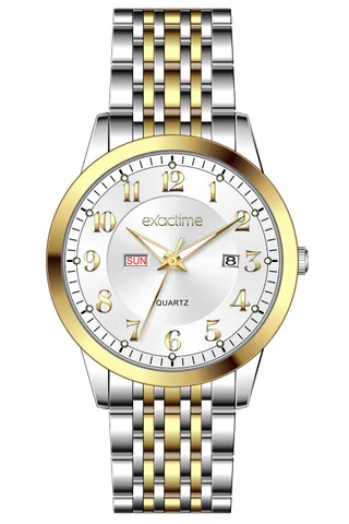 Exactime Reloj de Acero Bicolor Hombre 6C83682G-2