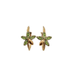 pendientes de aro diseno floral joyeria en acero inoxidable